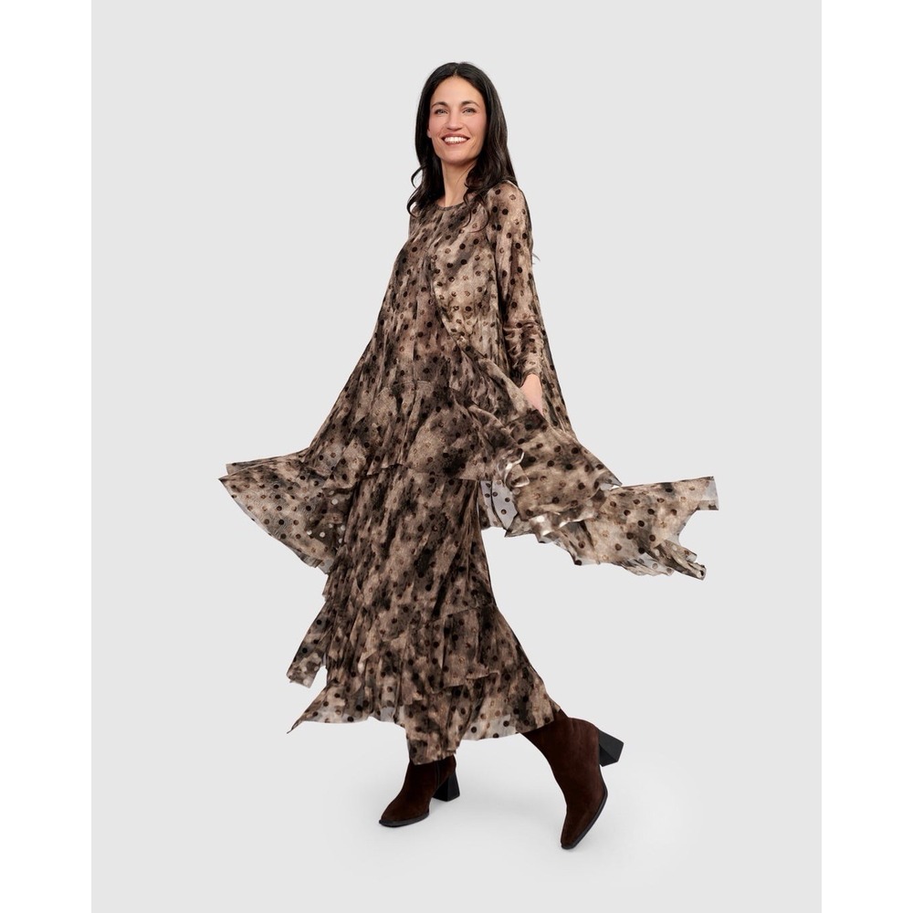 Alembika Aquarelle Complete 4-Piece Ensemble Tunic M Skirt 4 US 12-14 + Slips